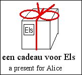 [a wrapped present with the name 'Els']