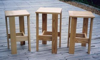 [three stools of my own design and making]