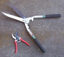 [pruning clippers, hedge cutter]