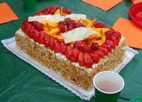 [a birthday cake with candles]
