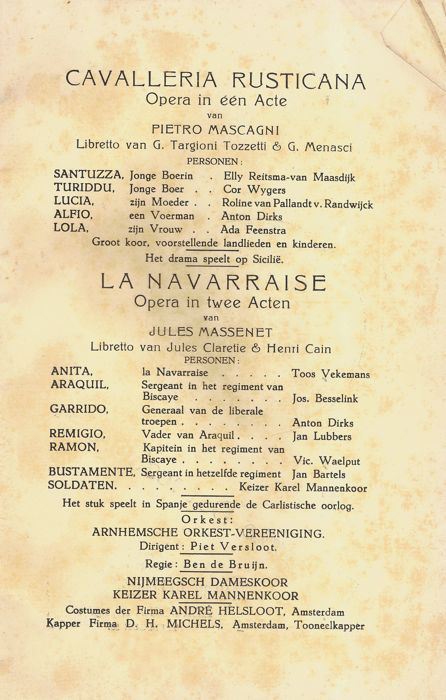 [Old Opera Program]