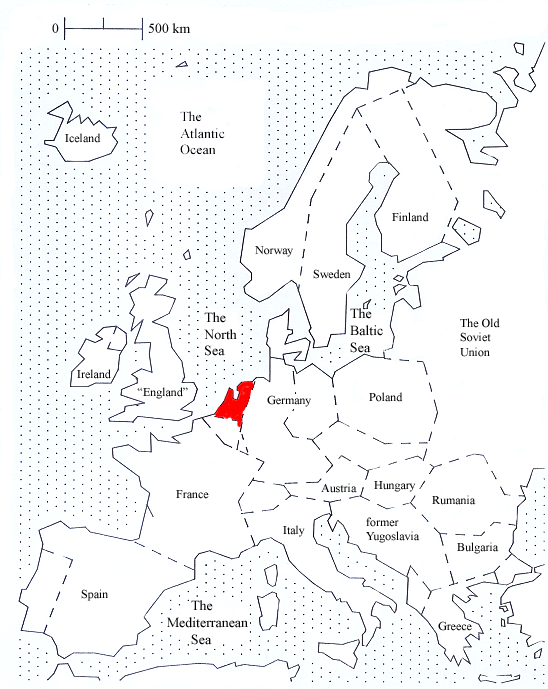 [a map showing Holland in Europe]