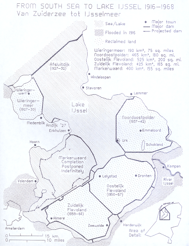 [a map showing hte land reclamation in the former Zuyder Zee]