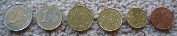 [Euro coins]