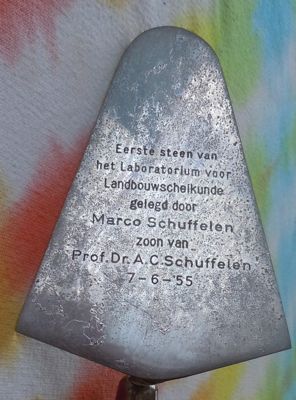 [trowel with inscription]