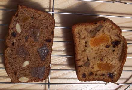 ['gingerbread' and 'banana bread']