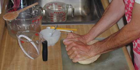 [kneading bread]