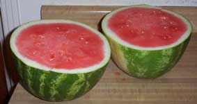 [watermelon cut open]