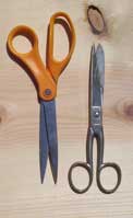 [two pairs of scissors]