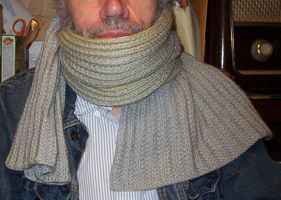 [a shawl keeping my neck warm]