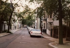 [a City street (with houses)]